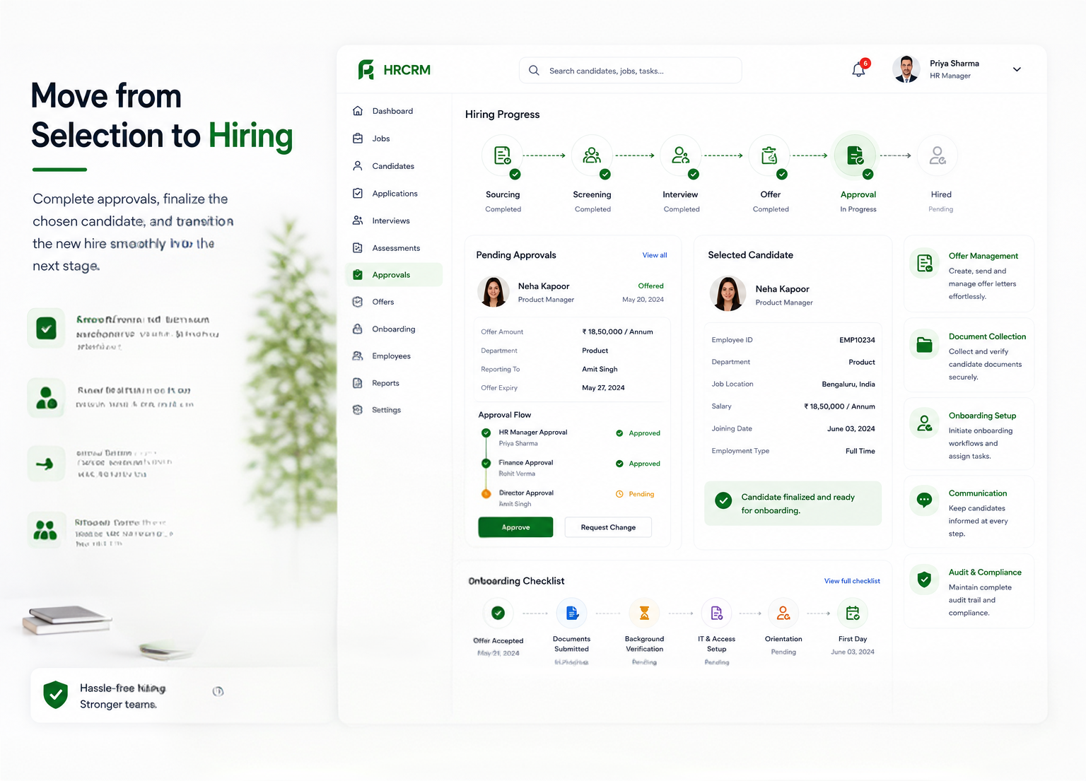 Move from Selection to Hiring